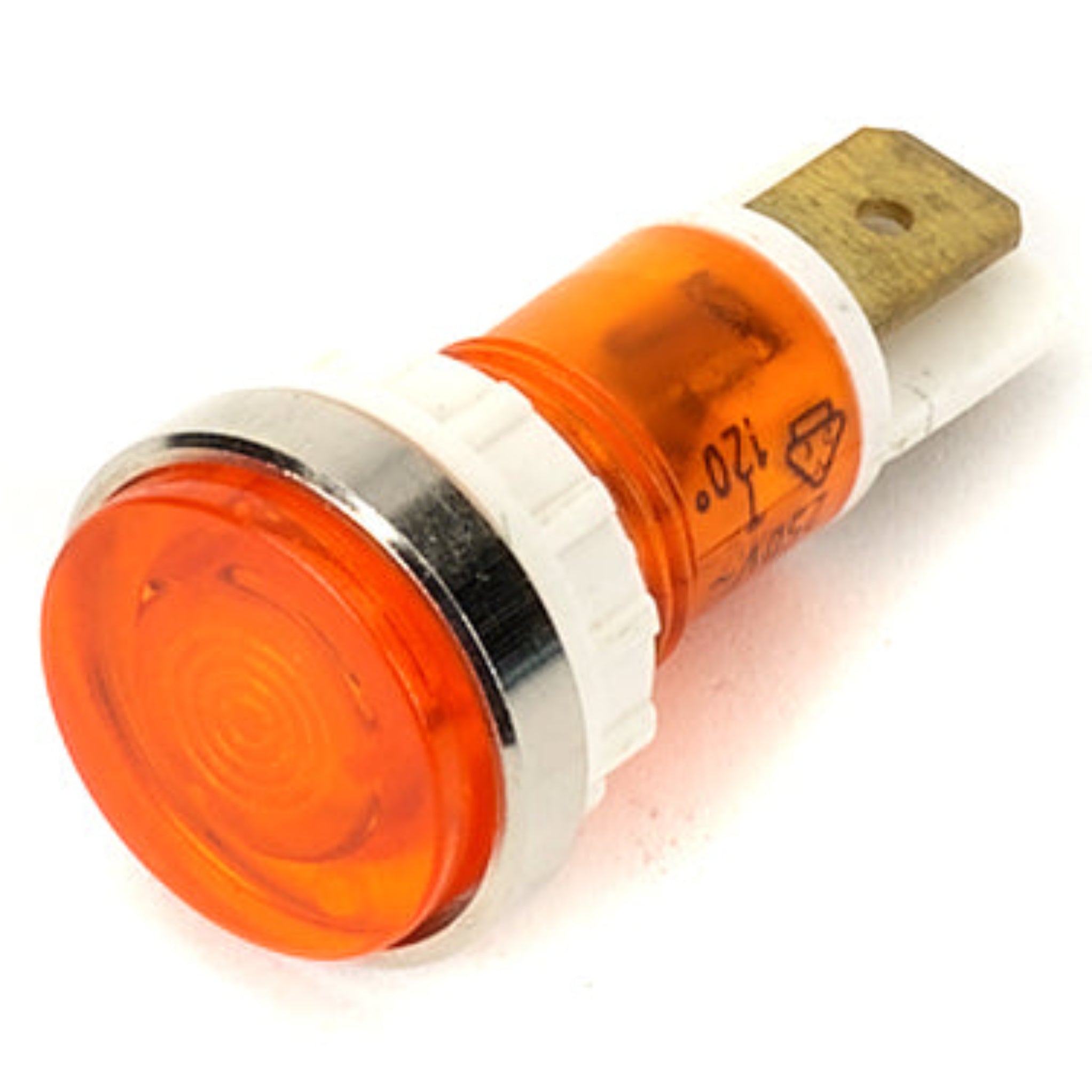 ECM Control lamp orange 220-240V Plastic white, large, I=33.5 mm, d=18 mm