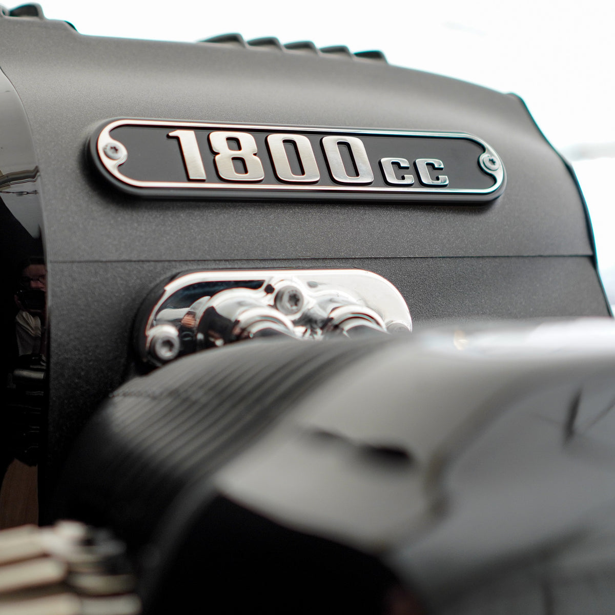 Detalj av 1800 cc-motordekselet på Big Coffee Boxer