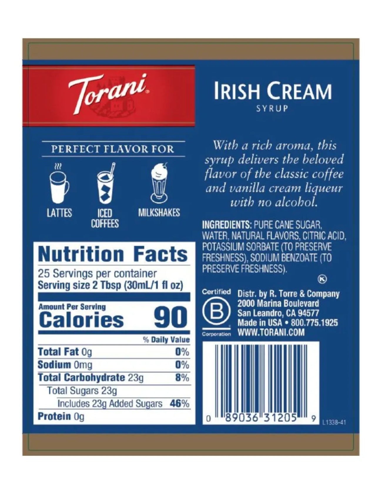 Torani Irish Cream