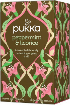 Pukka peppermynte og lakris